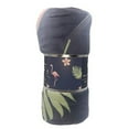 thumbnail image 4 of Plazatex Holiday Navy Flamingo Design Micro Plush Throw Blanket - 50x60", Multicolor, 4 of 4