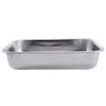 thumbnail image 1 of 1Pc Multifunctional Stainless Steel Storage Plate Rectangular Plate (Silver), 1 of 4