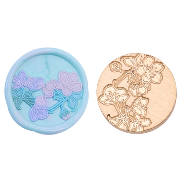 Cabeza de cobre de 25mm, cabeza de cobre esmaltada de forma redonda en relieve 3D para álbum de recortes de regalo JShteea El nuevo