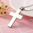 thumbnail image 3 of American Flag Metal Steel Cross Tarnish Resistant Pendant Necklace, J-111-USA, 3 of 6