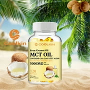 Coolkin MCT OIL Capsules 3000mg - Weight Loss, Digestive Support,Brain and Skin Health(30/60/120pcs)