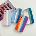thumbnail image 5 of For iPhone 12 Pro Max Rainbow Teal Green Liquid Silicone Cover Case, 5 of 5