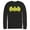 Black, variant on Men's Batman Logo Classic Wing Long Sleeve Shirt Navy Blue Small
