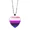 Genderfluid, variant on Unisex Alloy 25mm Simple Heart Shaped Cool Colorful Stripes Rainbow Flag LGBT Gay Pride Pendant Necklace Equality Eternity Love