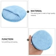 thumbnail image 3 of EeaseCA 5pcs Microfiber Round Sponges Practical Cleaning Sponges Waxing Sponges (Blue), 3 of 8