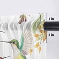 thumbnail image 5 of Spring Floral Valance Curtains for Kitchen/Living Room/Bathroom/Bedroom Window, Rod Pocket Small Topper Half Short Window Curtains Voile Sheer Scarf, Birds Summer Botanical Flowers Pastoral 42"x18", 5 of 8