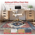 thumbnail image 3 of Anidaroel Office Chair Mat for Hardwood Floor, 4x6 Under Desk Rug for Rolling Chair, Computer Desk Chair Mat, Anti-Slip Backing Large Floor Protector Rug for Home Office, Rust, 3 of 8