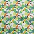 thumbnail image 1 of oneOoneCottonFlexOrangeFabricTropicalFloralWithBirdsDiyClothingQuiltingFabricPrintFabricByYard40InchWide, 1 of 4