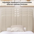 thumbnail image 4 of VECELO Full Size Bed Frame with Upholstered Adjustable Headboard, Wooden Slats Support/No Box Spring Needed, Beige, 4 of 7