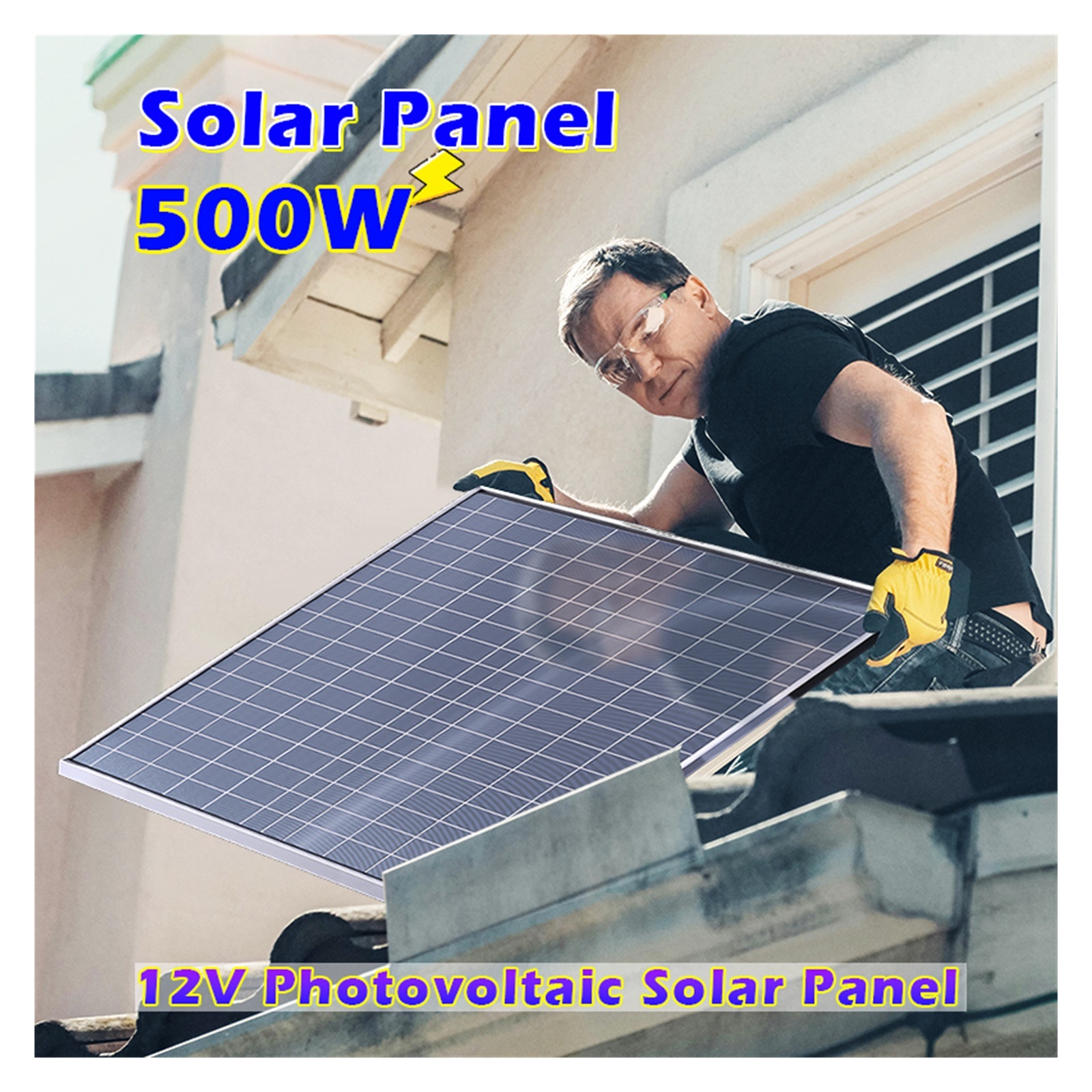 Folding solar panels 500W 1000W Portable Polycrystalline Solar Panel Kit 12V Outdoor Rechargeable Generator Solar charger