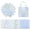 42 Pcs+Blue, variant on 42 Pcs Hydrangea Polyester Cotton Fabric,Bundle Watercolor Dusty Blue Flower Fat Quarter Plaid Stripe Sewing Fabric for DIY Craft Party Decor