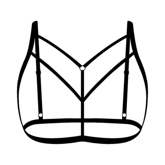 BYHONG Women Fashion Ladies Elastic Cage Strappy Bra Bustier Underwear Black M