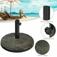 thumbnail image 6 of Topbuy 18" Patio Resin Umbrella Base, 24 LBS Outdoor Heavy Duty Round Umbrella Base, 6 of 9
