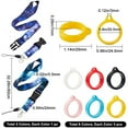thumbnail image 4 of 20PCS Anti-Lost Lanyard Set Include 2PCS Starry Sky Necklace Lanyards Safety Neck Strap with 18PCS 6 Colors Anti-Lost Silicone Rubber Rings Holder Multipurpose Pen Protective Ring, 4 of 7