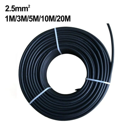 

JINGT 1 Pair Black Red Solar Panel Extension Cable Wire Pv Connector 14 Awg 5/10/20M