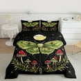 thumbnail image 2 of jejeloiu Red Mushroom Bedding Comforter Set,Green Moth Twin Comforter Sets,Tropical Botanical Leaves Bedding Set For Girl Child,Microfiber Bedroom Decor Reversible,2pcs, 2 of 8