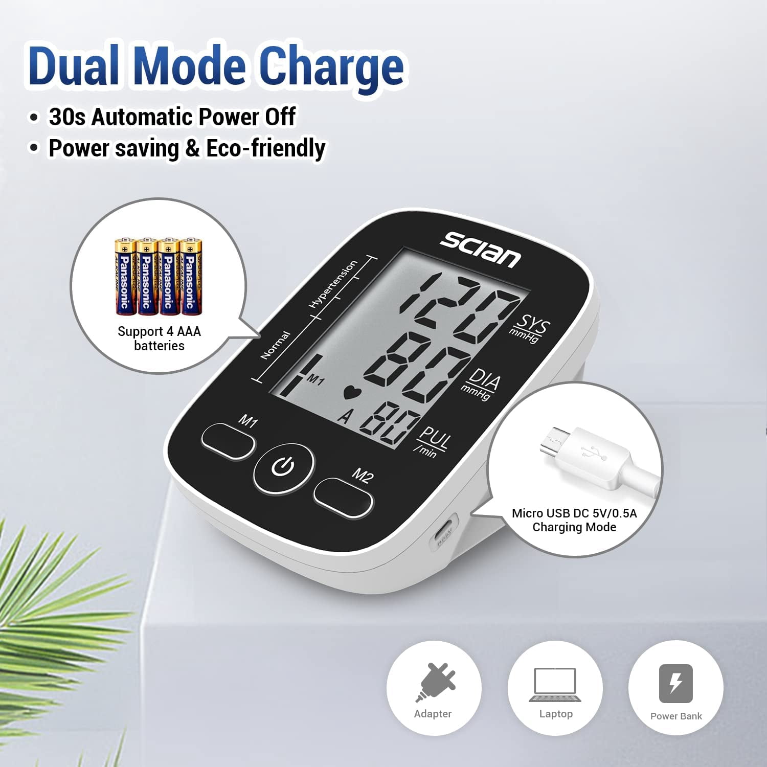 Scian Blood Pressure Monitor Upper Arm Automatic Digital BP Cuff Gauge Machine