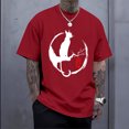 thumbnail image 4 of Yopmin Funny Cat Shirts Crew Neck Short Sleeve Graphic Tees Summer Casual Cotton Tops for Party Daily Wear, 4 of 7