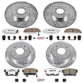 thumbnail image 3 of PowerStop Front and Rear Z26 Street Warrior Carbon-Fiber Ceramic Brake Pad and Drilled and Slotted Rotor Kit Fits: ACURA HONDA Select Models K1240-26, 3 of 9