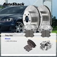 thumbnail image 2 of AutoShack Front Drilled & Slotted Brake Rotors Ceramic Brake Pads Calipers | Replacement for 2010-2013 Nissan Altima 2.5L 3.5L V6 FWD | Zinc Coated | 8-PC Brake Kit | SilverShield Pro, 2 of 4