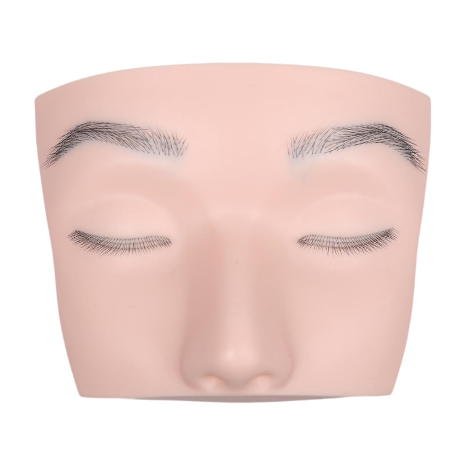 Bothyi Eyelash Extension Mannequin Head Face Flat Head Practice Training Head for Salon