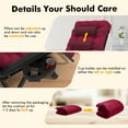 thumbnail image 5 of PNKKODW Zero Gravity Chair with Upgraded Alloy Steel Lock Removable Cushion Cup Holder, 440lbs Capcity Folding Patio Recline Lawn Chair for Indoor/Outdoor Use,Claret, 5 of 8