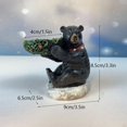 Black Bear Candle Holder Wishing Candlestick Statue Retro Sculpture