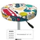 thumbnail image 4 of Balery London Symbols Fundas de asiento para taburete de bar redondo de tela de terciopelo ajustables que protegen de arañazos y manchas para sillas de 14 a 17 pulgadas.-13 inch, 4 of 7