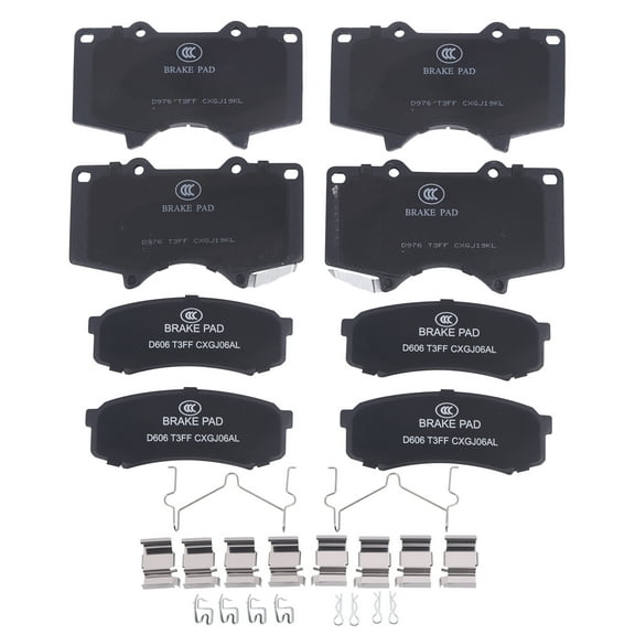 TOPAZ Front Rear Ceramic Brake Pads for Toyota 4Runner FJ Cruiser Sequoia Lexus GX460 D976 D606