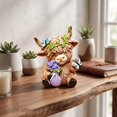 thumbnail image 5 of Solid Resin Cow Desktop Figurine Ornament, fine‑finished handicraft styling, compact desktop‑sized design, serves as shelf decoration, housewarming and everyday souvenir gift, 5 of 6