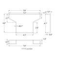 thumbnail image 4 of FixtureDisplays®FixtureDisplays® Wall Mount Greeting Card Post Card Display Wire Rack Black Horizontal Landscape 7x5" Cards Pocket 7.8" Wide 6 Pockets 11715, 4 of 12