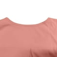 thumbnail image 6 of AXXD Pink Basic Blouses for Women Dressy Casual Summer 2024 Casual Sleeve Long Sleeves V-Neck Loose T-Shirt Blouse Tops, 6 of 7