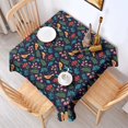 thumbnail image 2 of Pioneer Flower Floral Print Pattern Square Tablecloth, Waterproof Wipeable Spillproof Washable Table Cover for Home Kitchen Party Decor, 60"x60", 2 of 6