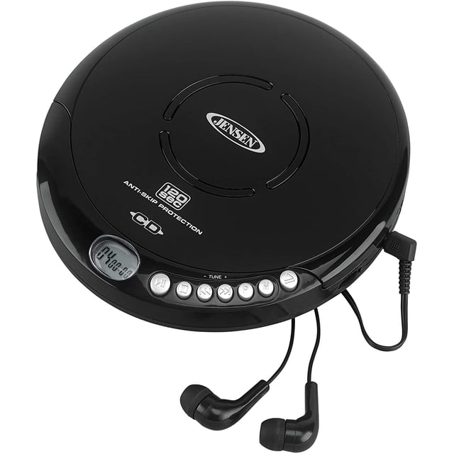 Jensen Portable CD-120BK Portable Personal CD Player Compact 120 SEC A