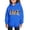 Blue, variant on Nilvkv Girls Hoodie, Girls Sweatshirt, Hooded Pullover with Christmas Cow Print and Pocket for Winter Wear Blue 4-5 Years