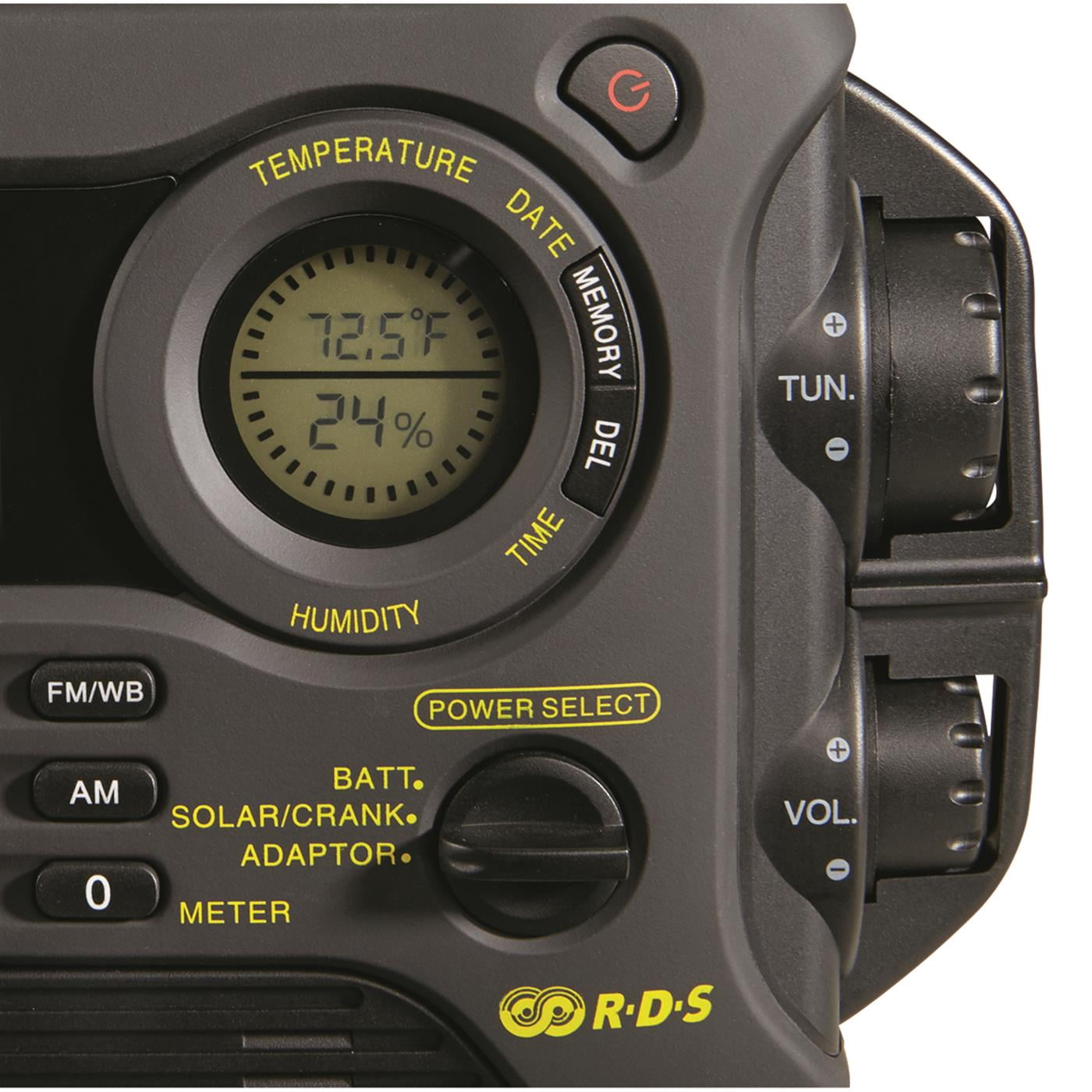 HQ ISSUE™ Digital Multi-Band Solar Powered Weather Radio Black
