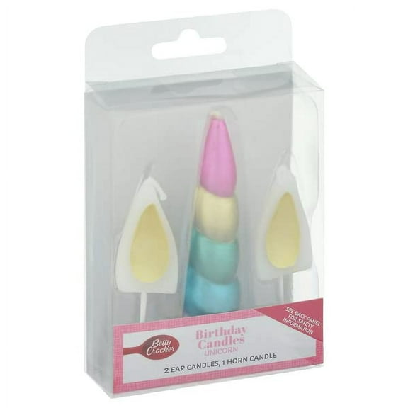 Betty Crocker, Birthday Candles, Unicorn (Pack of 16)