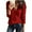 Red, variant on Womens Long Sleeve V Neck Casual Henley Sweater Tops