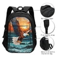 thumbnail image 3 of Disketp Textured Bald Eagle Mochila de Viaje Estampada para Laptop con Puerto de Carga USB, Mochila Impermeable para Computadora – Regalo para Hombres y Mujeres, 3 of 7