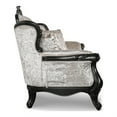 thumbnail image 4 of Furniture of America Jansing 2-Piece Solid Wood Button Tufted Sofa Set in Black, 4 of 19