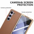 thumbnail image 2 of K-Lion for Samsung Galaxy Z Fold 5Slim Case with Camera Lens Protector, Premium PU Leather Lightweight Full Body Case Shockproof Anti-Scratch Protective Phone Cover for Samsung Galaxy Z Fold 5, Brown, 2 of 8