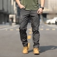 thumbnail image 2 of YUELONGHU Men's Casual Cargo Pants Men's Cargo Pants Stretch Pull Ups Men's Overalls Pants Pants Outdoor Elastic Loose Soft Pants Spring and Autumn Pants Xxl, 2 of 5