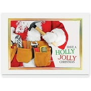 25 Personalized Business Christmas Cards with Foil-Lined Envelopes (Contractor Clause), For Construction Industry