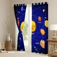 thumbnail image 3 of Solar System 30%-50% Blackout Curtains Galaxy Planet Theme Curtains Outer Space Curtains & Drapes for Youth ,ish Cartoon Style Window Treatments 42Wx63L, 2 Panels, 3 of 6