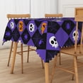 thumbnail image 4 of Duangreer Purple Halloween Rectangle Tablecloth, Pumpkin Ghost Print Table Cover with Waterproof Wrinkle Resistant for Party Decorations, 60 x 70 Inch, 4 of 6