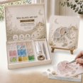 thumbnail image 2 of DIY Sea Glass Art Kit, Beginner Mosaic Art Kit for Adults with Animal Pattern Board, Colorful Glass Pieces Adhesive Tweezers Instructions and Easel, Creative Craft Gift, 2 of 9