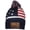 Navy/White - Rawhide Patch, variant on USA Cuffed Pom Beanie W/Laser Engraved 250 Years of Freedom American Flag Patch - Red/Beige - Beige Patch