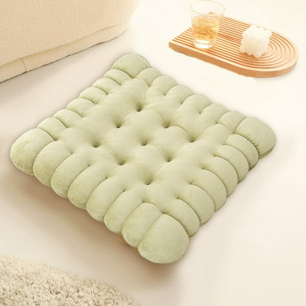 Cojín de Suelo para Oficina de 40 Cm | Cojín de Asiento Suave y Aterciopelado para Tatami de Oficina En Casa | Acolchado de Espuma Gruesa para Un Asiento Cómodo | Cojín Multiusos para Sala de Estar,