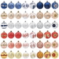 thumbnail image 6 of Christmas Balls Ornaments for Xmas Tree - Shatterproof Christmas Tree Decorations Large Hanging Coloured Drawing Balls, 8PCS (2.36" in Dia), 6 of 8