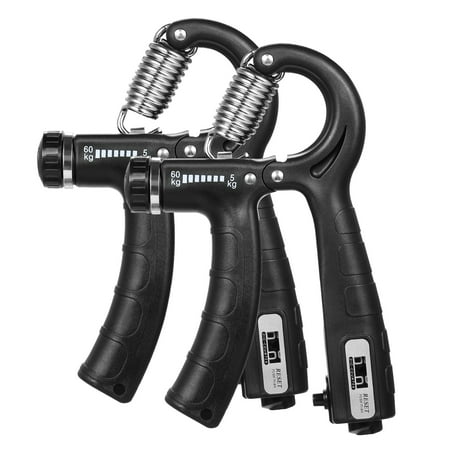 CACAGOO 2pcs Hand Grip Strengthener with Counter 5-60kg Adjustable Resistance Fitness Hand Exerciser for Muscle Building Wrist Training